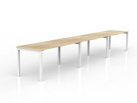 OL Axis 3-User Workspace – Oak Top with White Frame