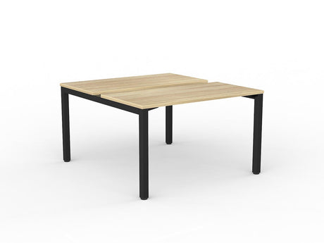 OL Axis 2-User Double Sided Workspace – Oak Top with Black Frame