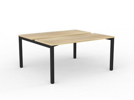 OL Axis 2-User Double Sided Workspace – Oak Top with Black Frame