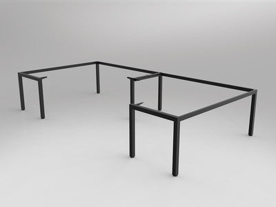 OL Axis Black 90° Corner 2-User Workspace Frame