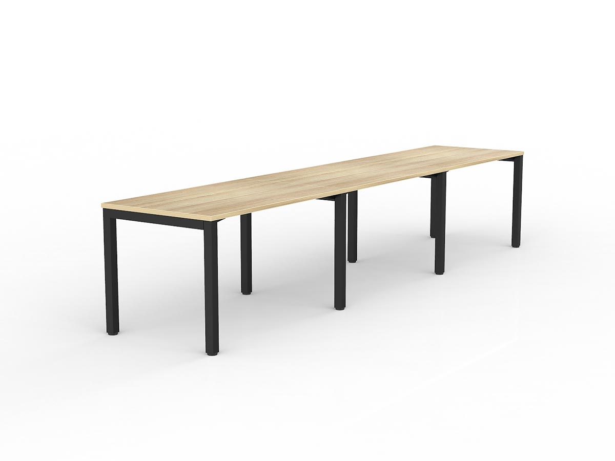 OL Axis 3-User Workspace – Oak Top with Black Frame