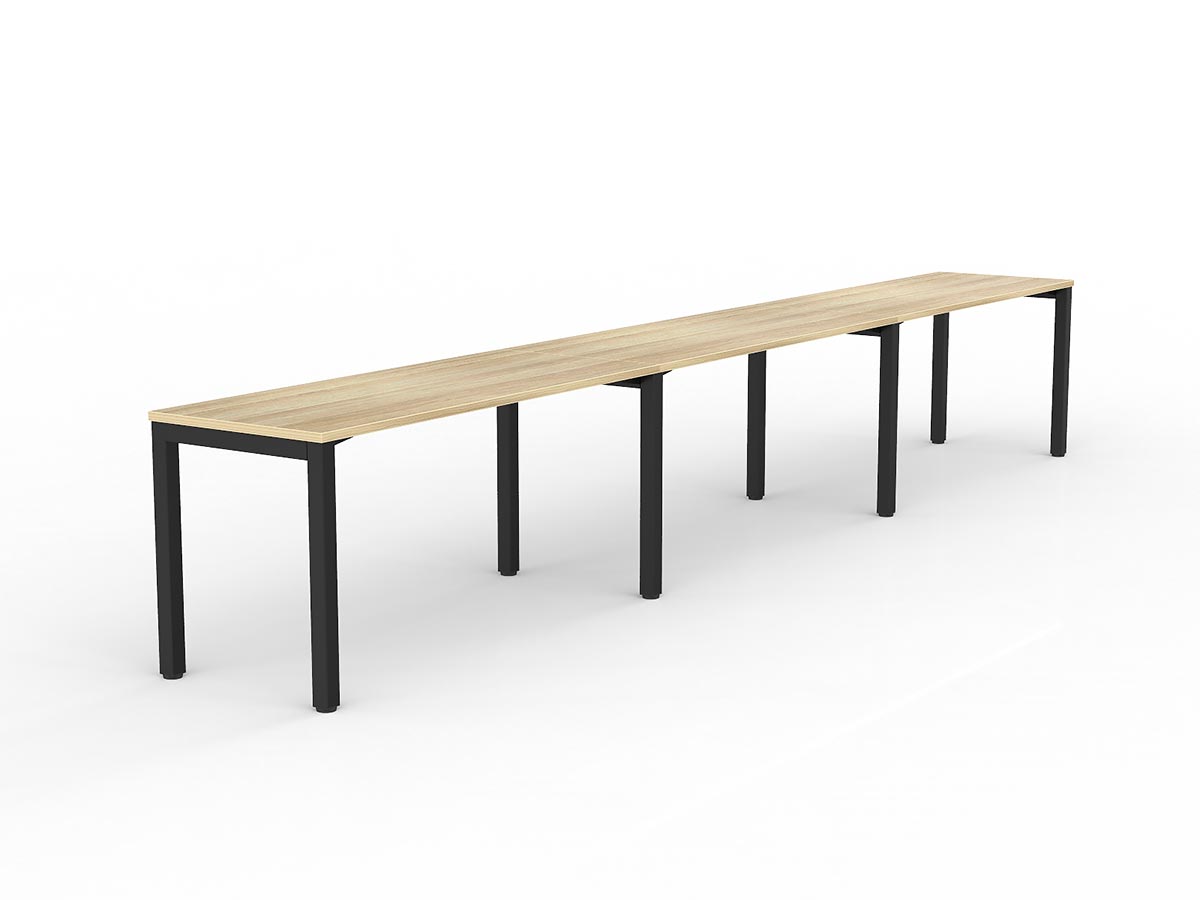 OL Axis 3-User Workspace – Oak Top with Black Frame