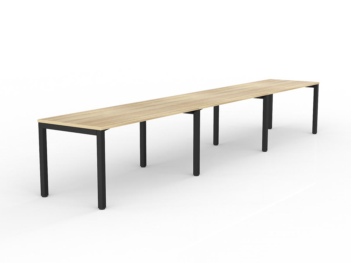 OL Axis 3-User Workspace – Oak Top with Black Frame