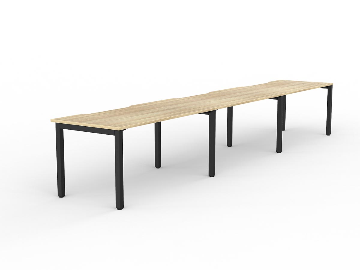 OL Axis 3-User Workspace – Oak Top with Black Frame