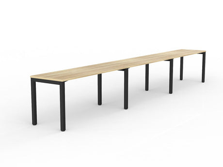 OL Axis 3-User Workspace – Oak Top with Black Frame