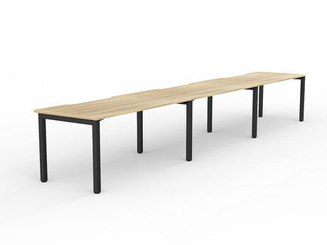 OL Axis 3-User Workspace – Oak Top with Black Frame