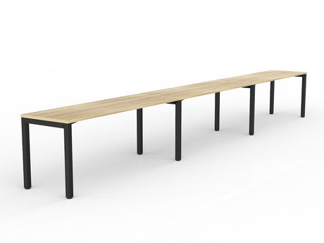 OL Axis 3-User Workspace – Oak Top with Black Frame