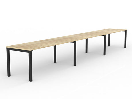 OL Axis 3-User Workspace – Oak Top with Black Frame