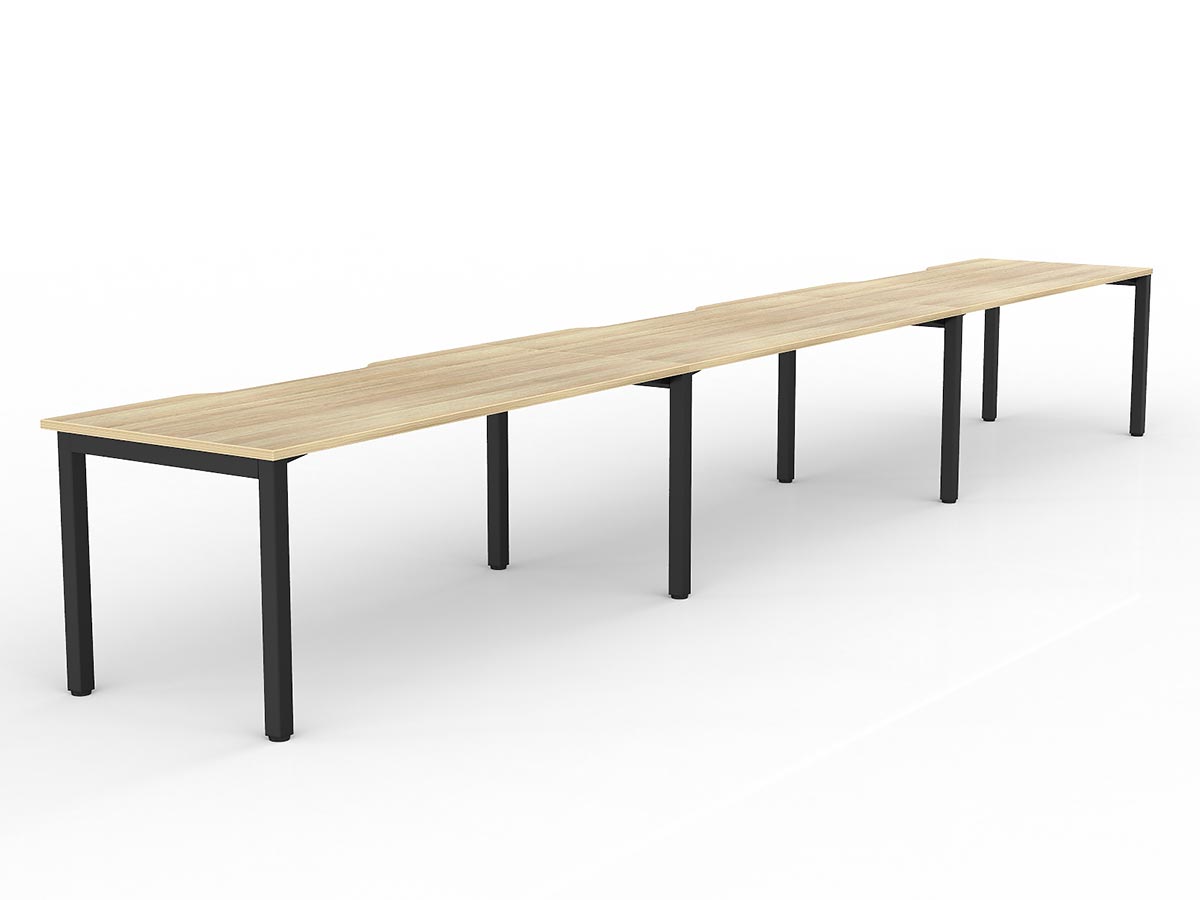 OL Axis 3-User Workspace – Oak Top with Black Frame