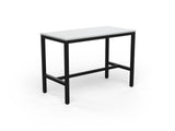 OL Axis Bar Leaner Table - White Top with Black Frame