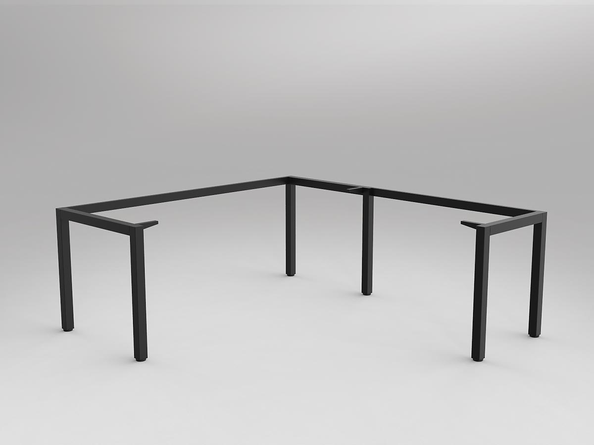 OL Axis Black Desk and Return Frame