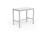 OL Axis Bar Leaner Table - White Top with White Frame