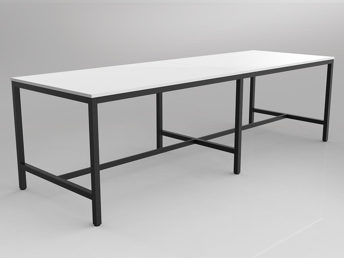 OL Axis Extra Long Bar Leaner Table - White Top