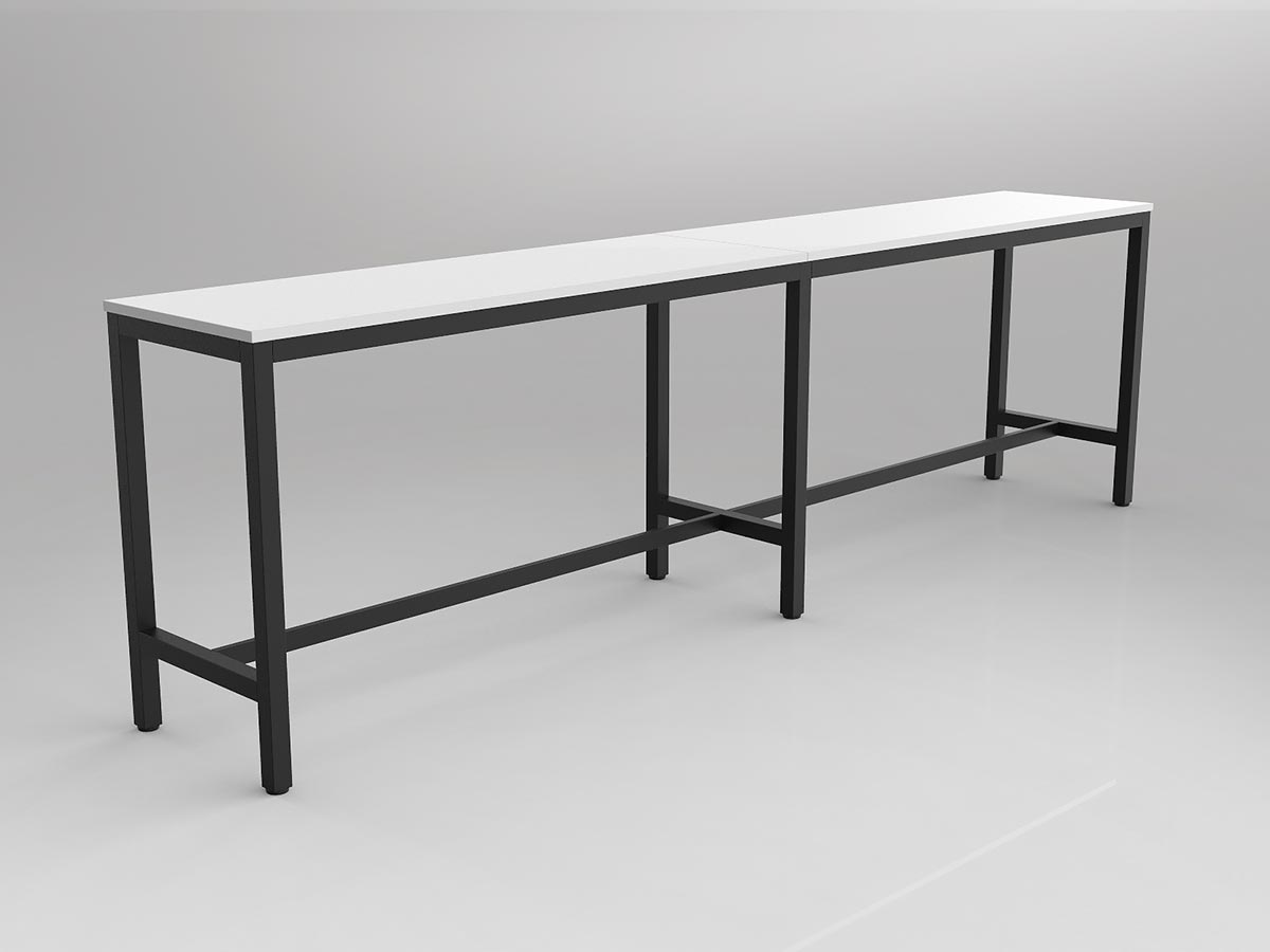 OL Axis Extra Long Bar Leaner Table - White Top