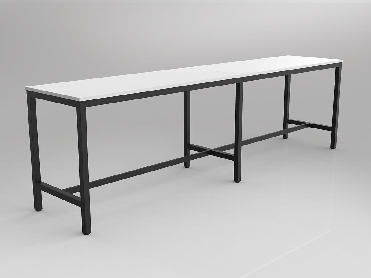 OL Axis Extra Long Bar Leaner Table - White Top