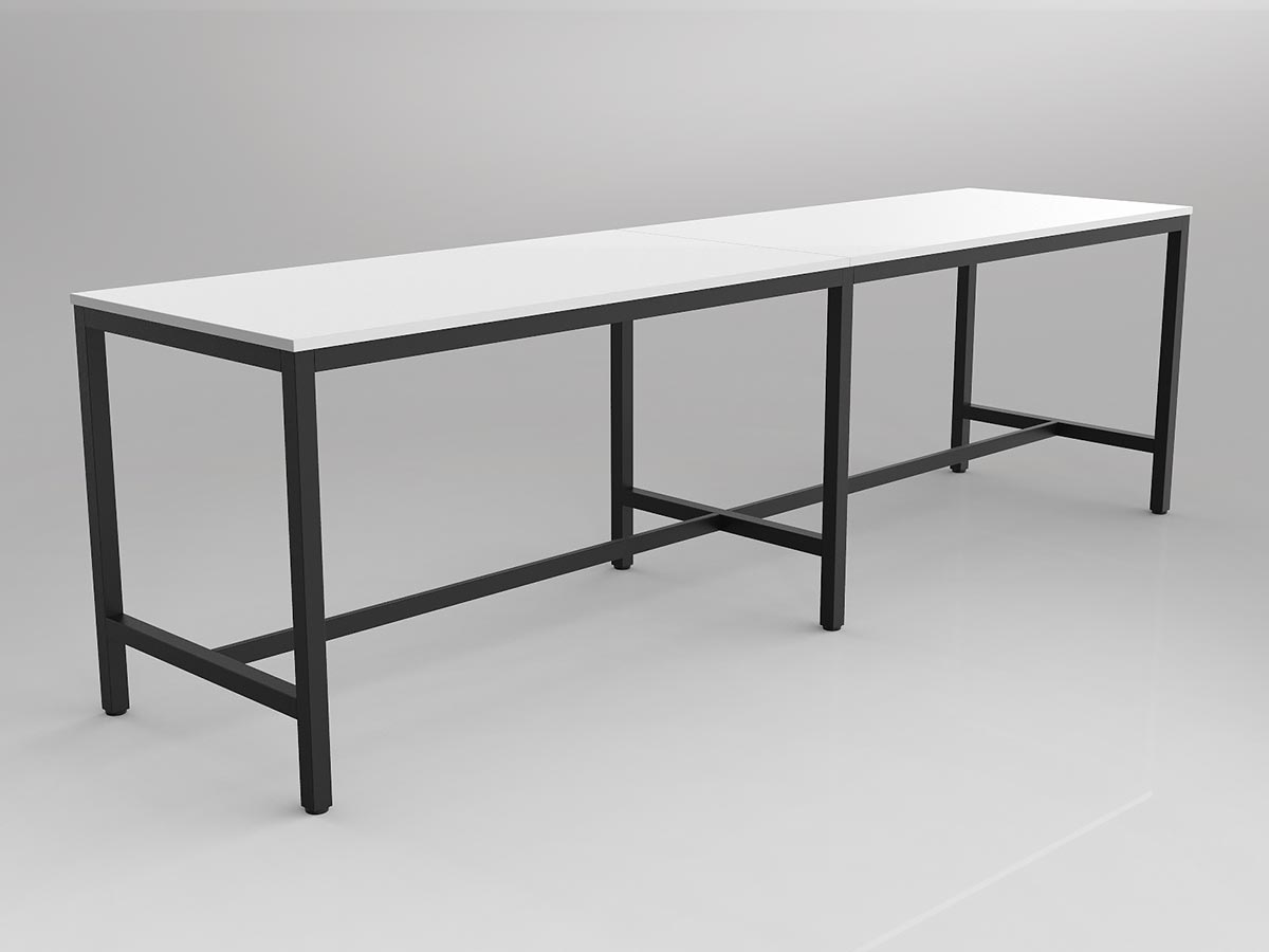 OL Axis Extra Long Bar Leaner Table - White Top