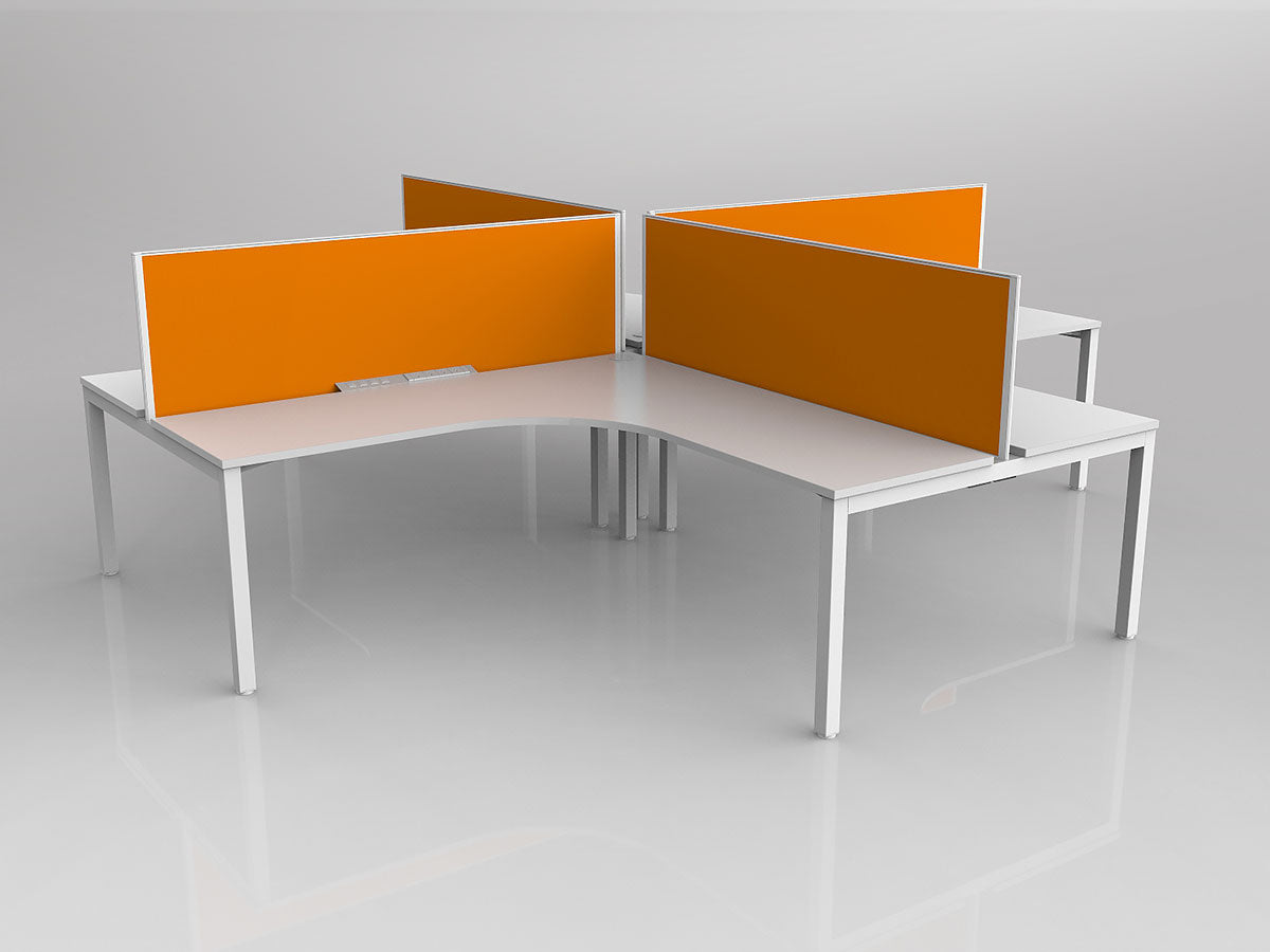 OL Axis 4 User 90° Workstation with Screen - Breathe Fabric