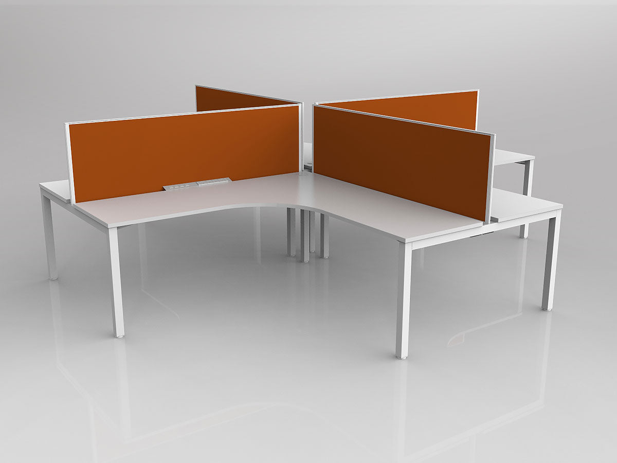 OL Axis 4 User 90° Workstation with Screen - Breathe Fabric