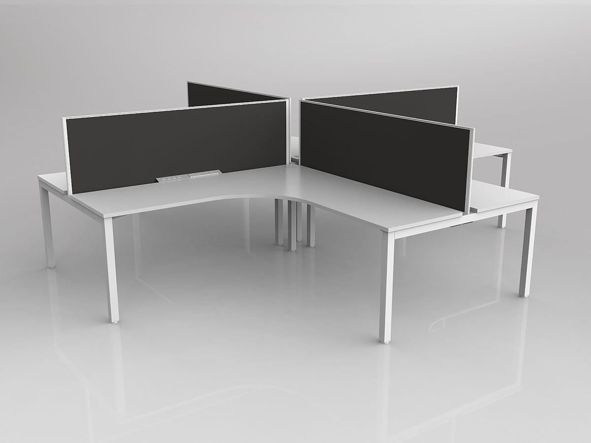 OL Axis 4 User 90° Workstation with Screen - Breathe Fabric
