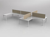 OL Axis 6 User L Shape 90° Workstation with Screen - Breathe Fabric