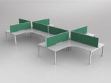 OL Axis 8 User 90° Workstation with Screen - Breathe Fabric