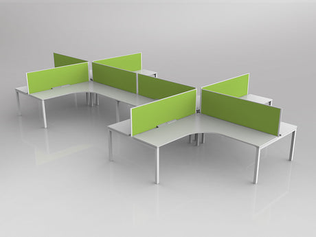 OL Axis 8 User 90° Workstation with Screen - Breathe Fabric