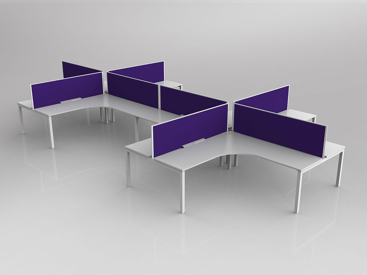 OL Axis 8 User 90° Workstation with Screen - Breathe Fabric