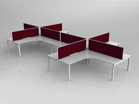 OL Axis 8 User 90° Workstation with Screen - Breathe Fabric