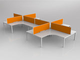 OL Axis 8 User 90° Workstation with Screen - Breathe Fabric