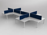 OL Axis 8 User 90° Workstation with Screen - Breathe Fabric