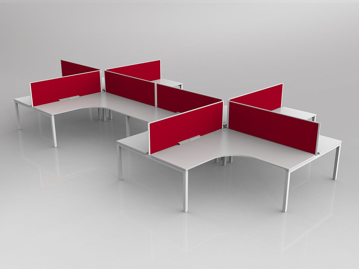 OL Axis 8 User 90° Workstation with Screen - Breathe Fabric