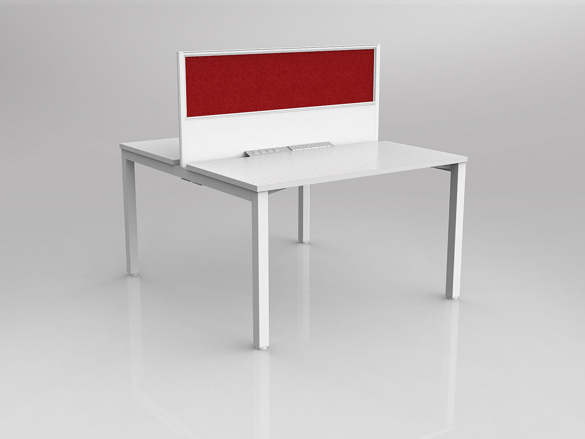 OL Axis 2 User Double Sided Workstation with Screen - Breathe Fabric