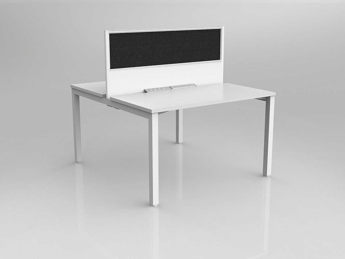 OL Axis 2 User Double Sided Workstation with Screen - Breathe Fabric