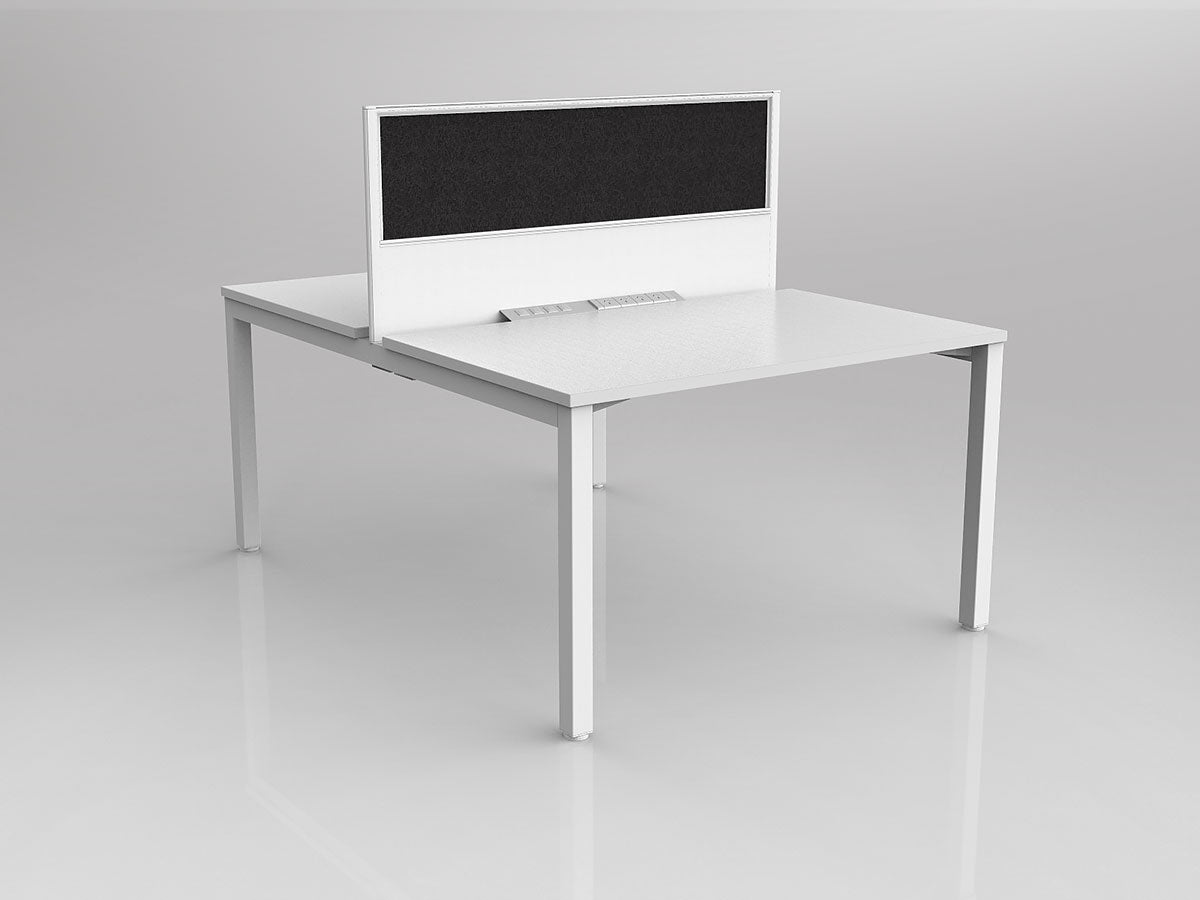 OL Axis 2 User Double Sided Workstation with Screen - Breathe Fabric