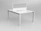 OL Axis 2 User Double Sided Workstation with Screen - Splice Fabric