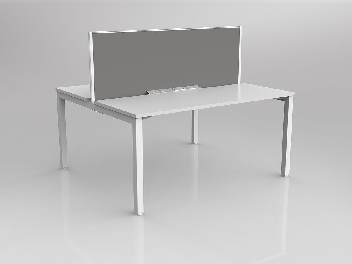OL Axis 2 User Double Sided Workstation with Screen - Splice Fabric