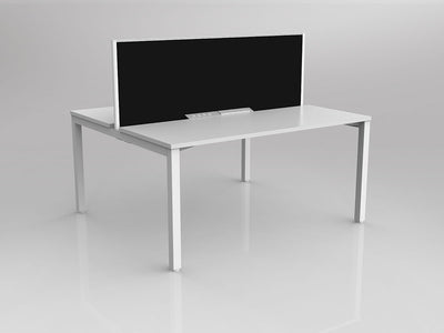 OL Axis 2 User Double Sided Workstation with Screen - Splice Fabric