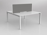 OL Axis 2 User Double Sided Workstation with Screen - Splice Fabric