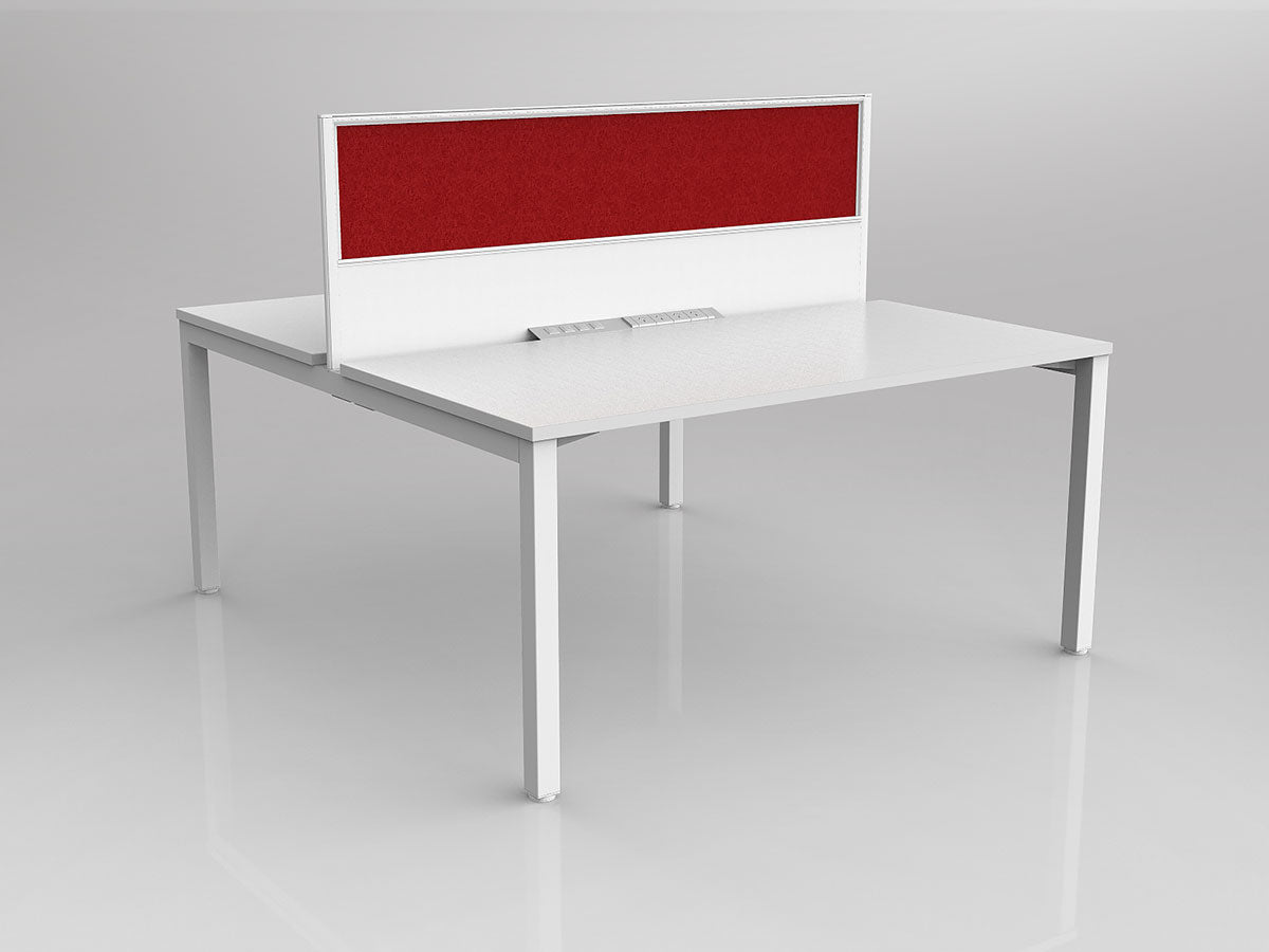 OL Axis 2 User Double Sided Workstation with Screen - Breathe Fabric