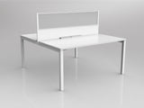 OL Axis 2 User Double Sided Workstation with Screen - Splice Fabric