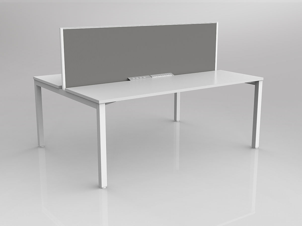 OL Axis 2 User Double Sided Workstation with Screen - Splice Fabric