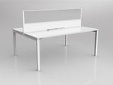 OL Axis 2 User Double Sided Workstation with Screen - Splice Fabric