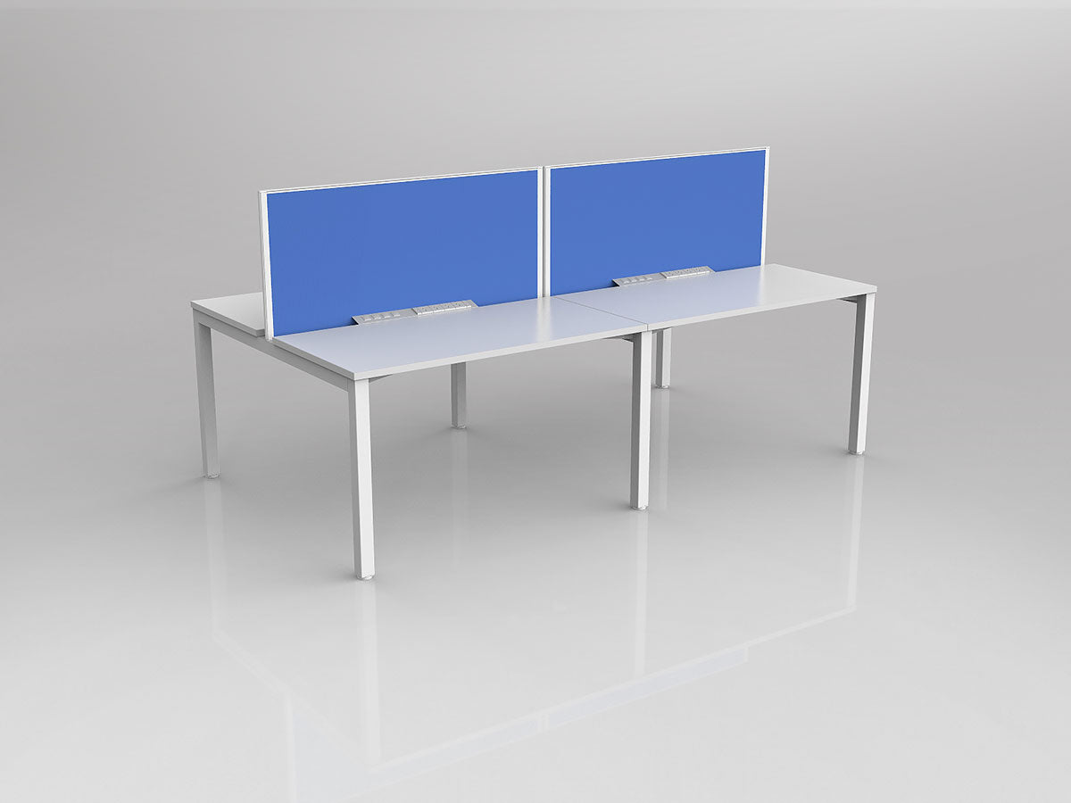 OL Axis 4 User Double Sided Workstation with Screen - Breathe Fabric