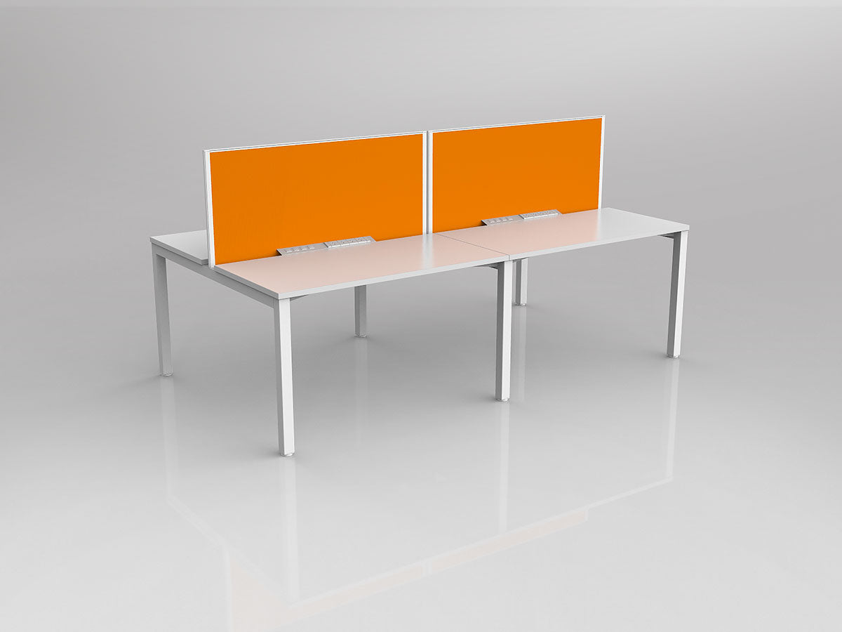 OL Axis 4 User Double Sided Workstation with Screen - Breathe Fabric