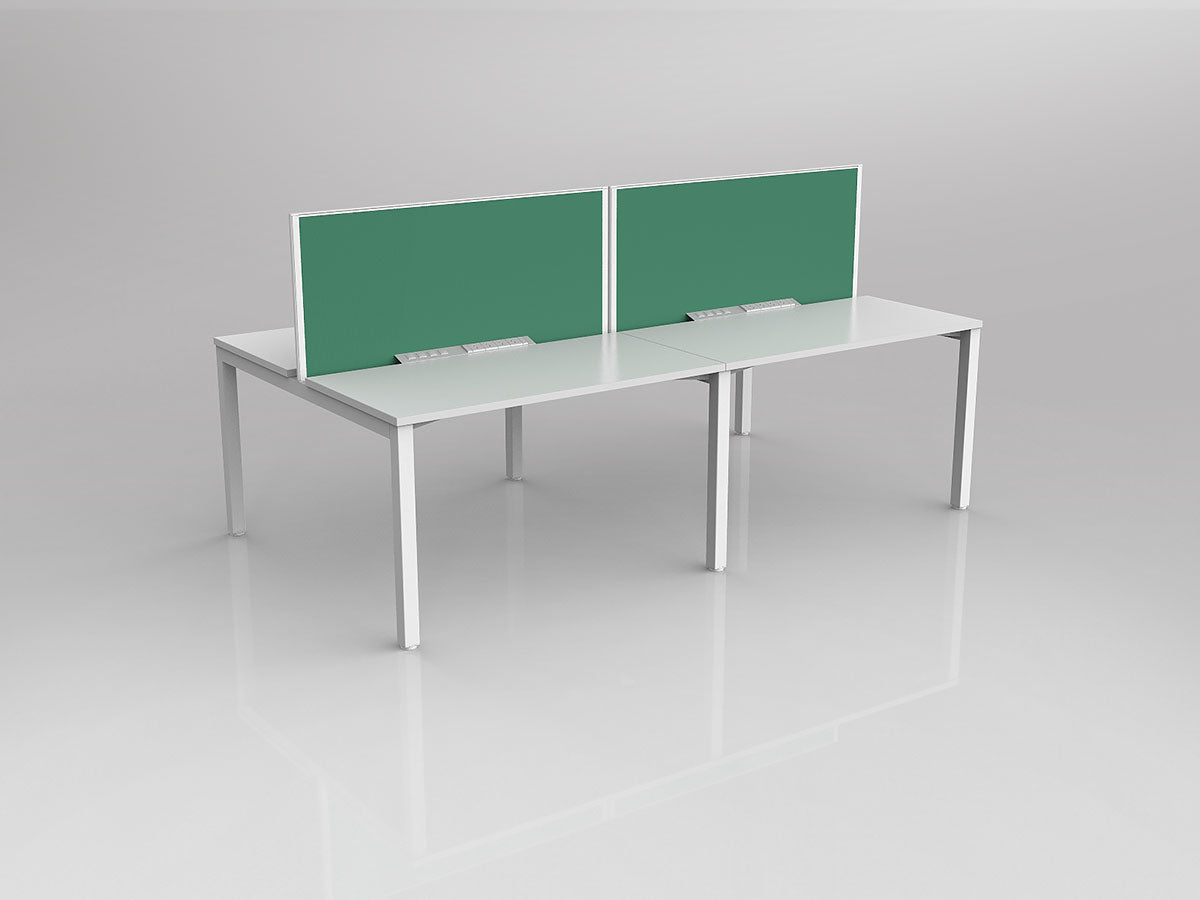OL Axis 4 User Double Sided Workstation with Screen - Breathe Fabric