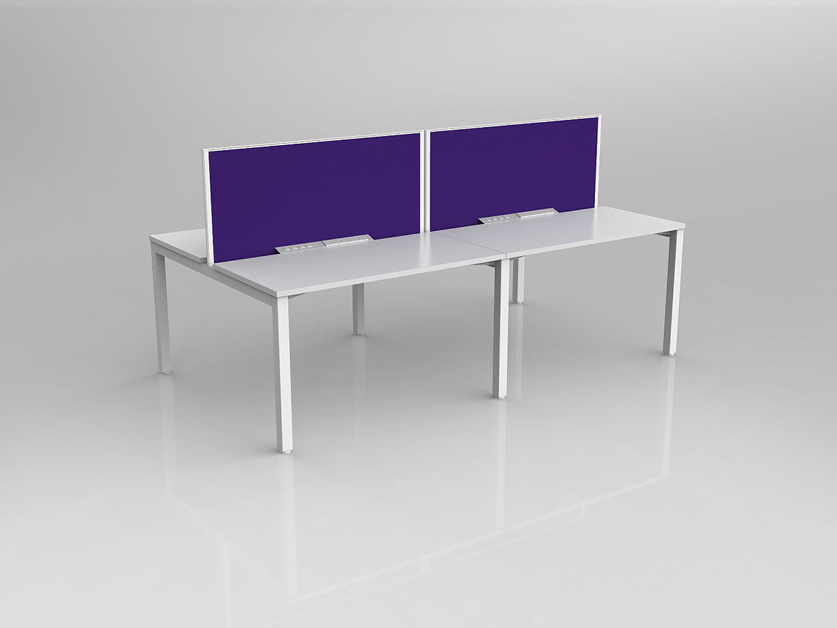 OL Axis 4 User Double Sided Workstation with Screen - Breathe Fabric