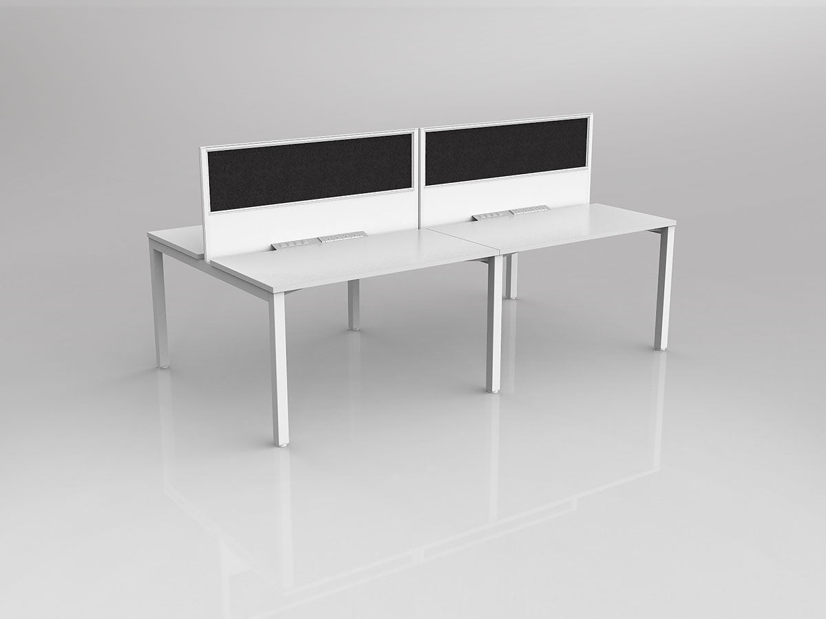 OL Axis 4 User Double Sided Workstation with Screen - Breathe Fabric