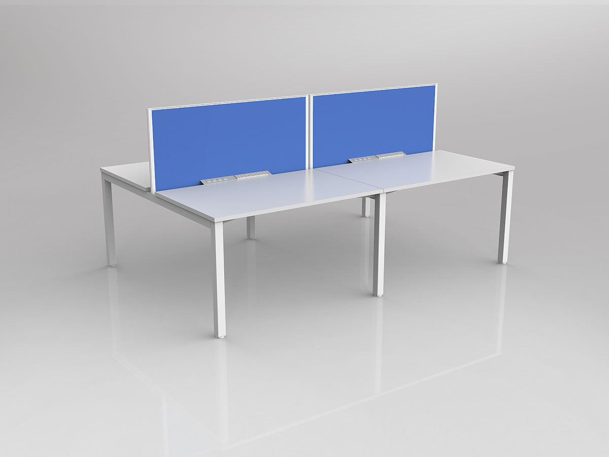 OL Axis 4 User Double Sided Workstation with Screen - Breathe Fabric