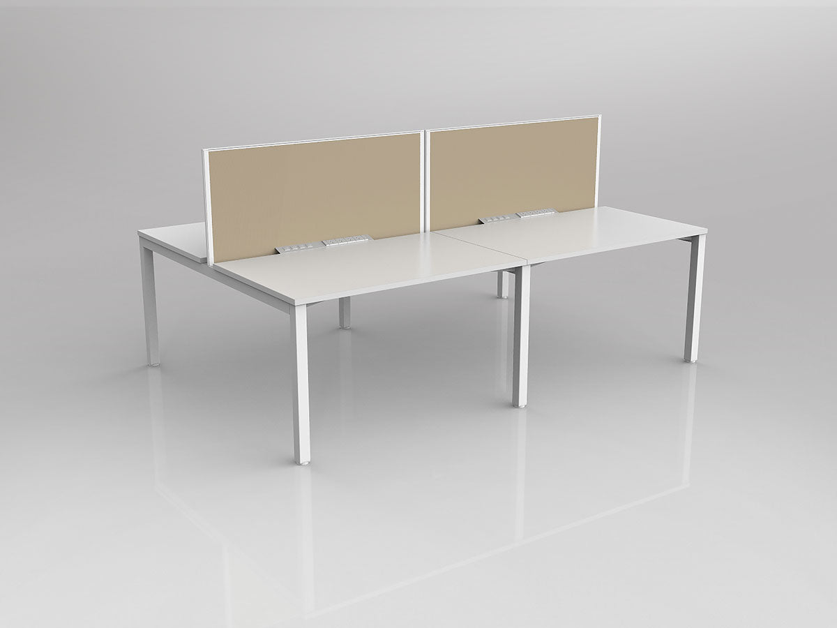 OL Axis 4 User Double Sided Workstation with Screen - Breathe Fabric