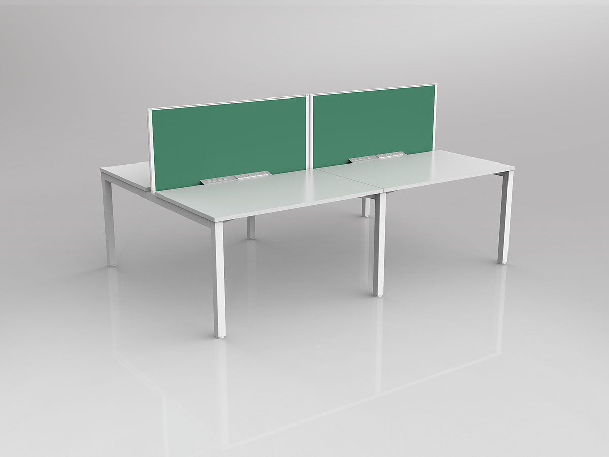 OL Axis 4 User Double Sided Workstation with Screen - Breathe Fabric